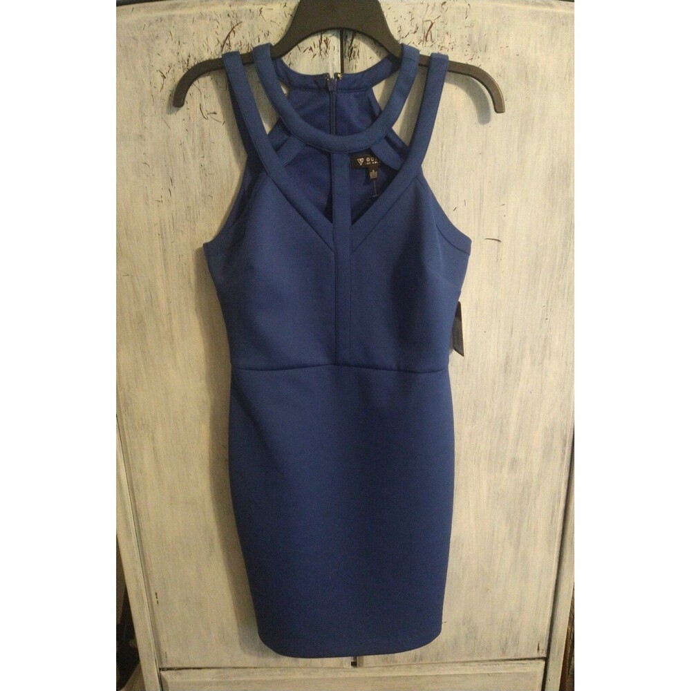 Guess  knee length sleeveless Dress NWT size 8 blue Boho classic flirty Officey